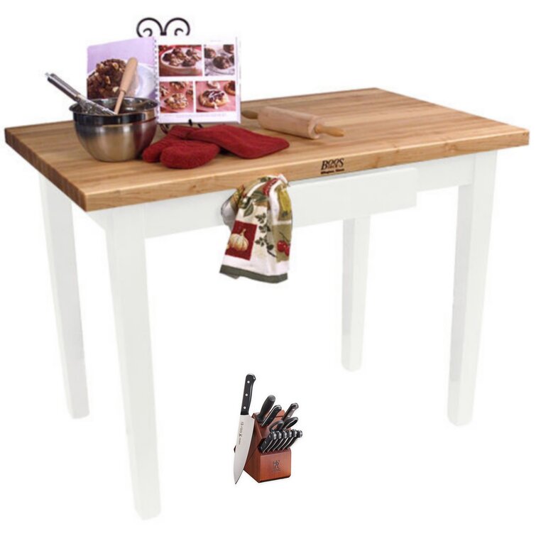 John Boos Butcher Blocks 60 Solid Wood Prep Table Wayfair Canada   60'' Solid Wood Prep Table 